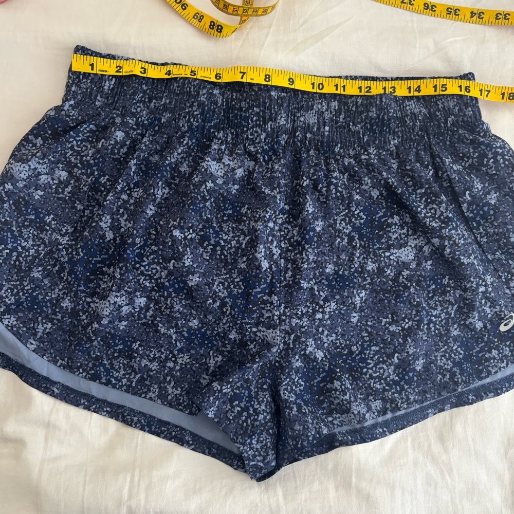 Asics Navy Speckle Print Women's Athletic Shorts